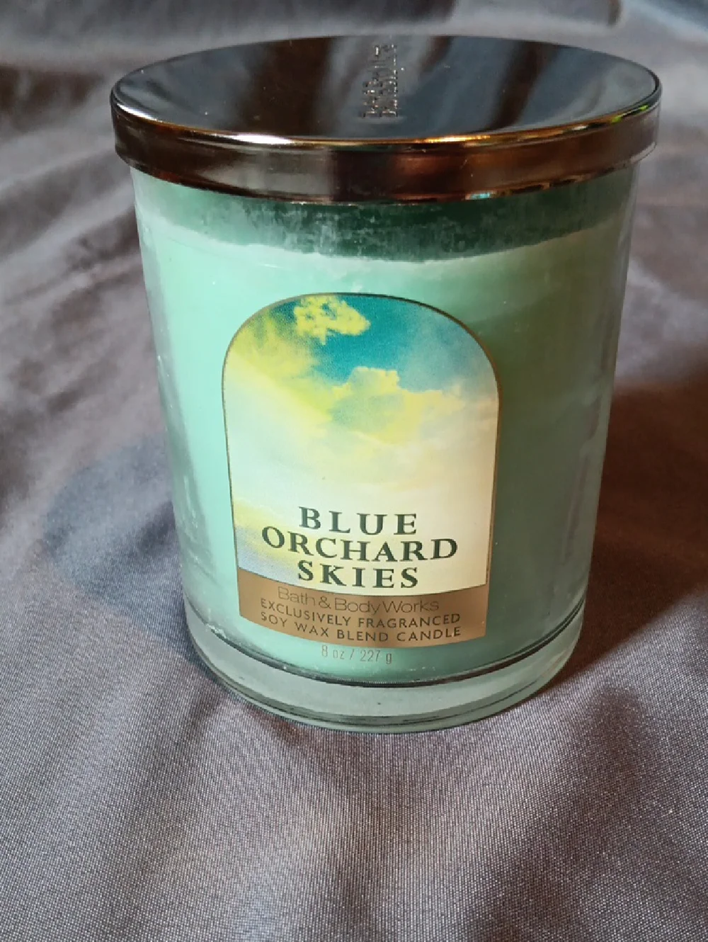 NWT Bath & Body Works Single Wick Blue Orchid Skies Candle - Picture 1 of 6